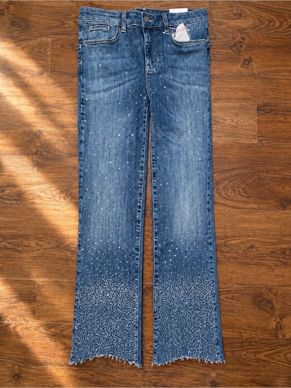 Liu Jo Blue Embellished Princess High Waist Bootcut Jeans Sz 28 NWT
